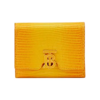 Burberry Calfskin Wallet Women's Orange