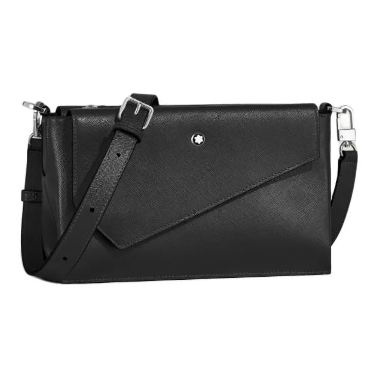 MONTBLANC Cow Leather Messenger Bag, Crossbody Bag, Shoulder Bag Women's Black-1