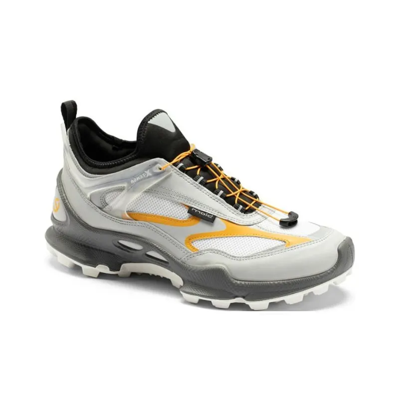 Ecco Biom C Trail Waterproof And Breathable Low Top Trail Running Running Shoes Men's White Gray-1