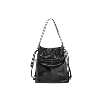 BELLE Artificial Leather Bucket Bag, Shoulder Bag Tubas Women's Black