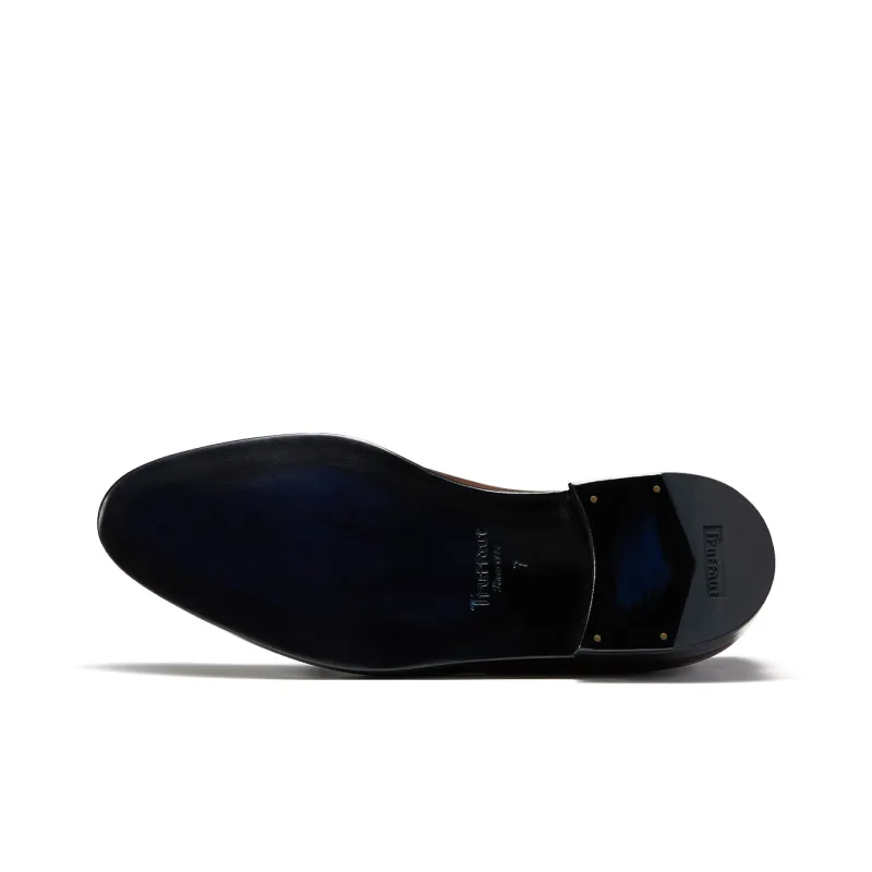 TRUFFAUT Fringe Slip on Leather Shoes Loafers 2.6CM Men's-9