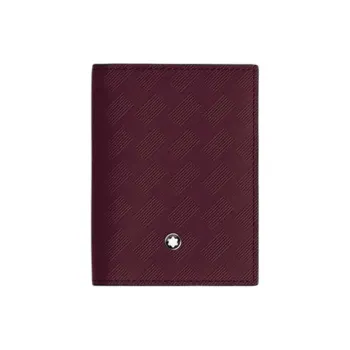 MONTBLANC Cow Leather Card Holder Unisex Bordeaux Red