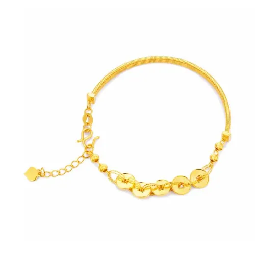 Ruinuo Fashion Niche Design Adjustable Chain 999 Solid Gold Priced In Gram Gold Bracelet Women's