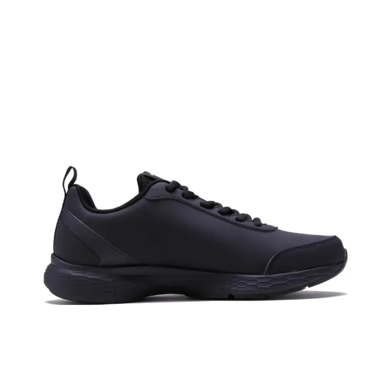 QIAODAN Anti Slip Wear Resistant Breathable Lightweight Low Top Running Shoes Men's Black-1