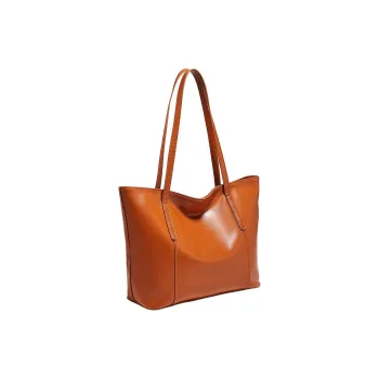 Marino Orlandi Cow Leather Patchwork Synthetic Leather Tote Bag Shopping Bag Shoulder Bags Women's Brown/Black
