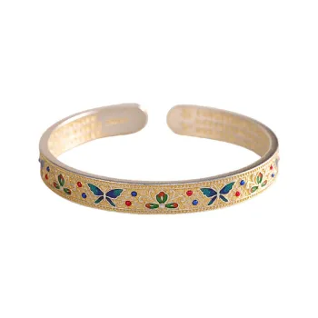 LIUXIN 999 Fine Silver Bangles Women's