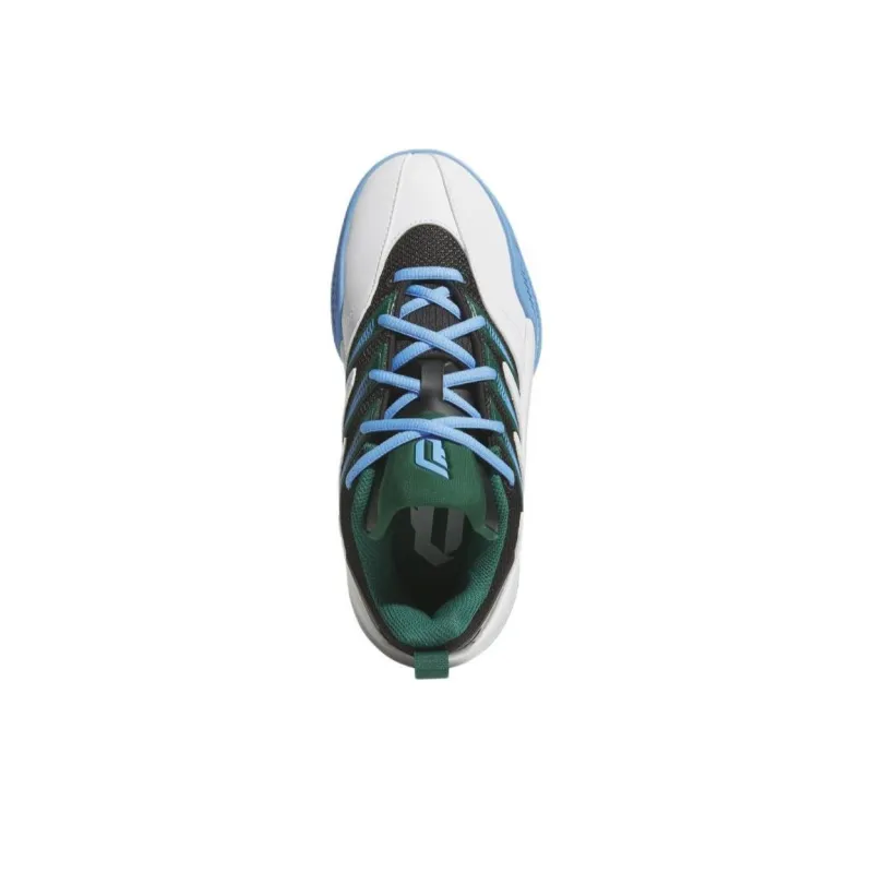 Adidas Dame Certified 3 Anti Slip Wear Resistant Low Top Children's Basketball Shoes White/Green/Blue Teenagers-3