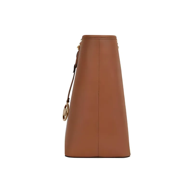 MICHAEL KORS Shania Leather Portable Tote Shoulder Bag Large Size Women's Brown-2