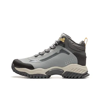 LiNing Dominant Tiger Slip Resistant Warm Rebound Height Increasing Mid Top Casual Shoes Men's Gray