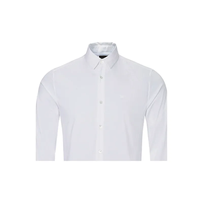 EMPORIO ARMANI Logo Embroidered Buttoned Shirt-4