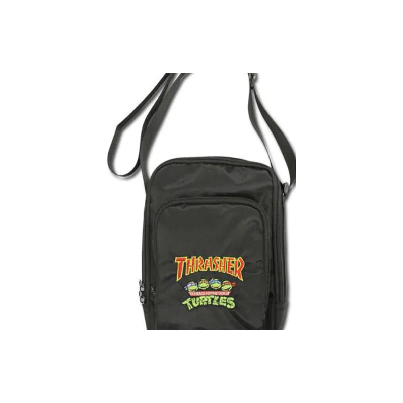 Thrasher Polyester Shoulder Bag Mini Unisex Black-2
