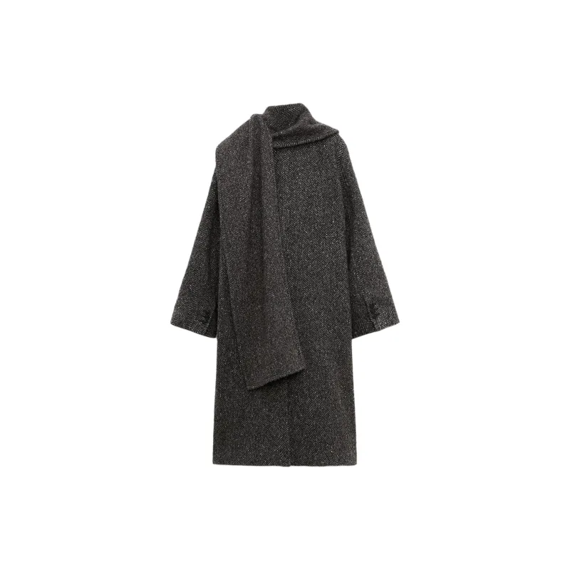 ZARA ZW Series Coats Women's Dark Brown-2