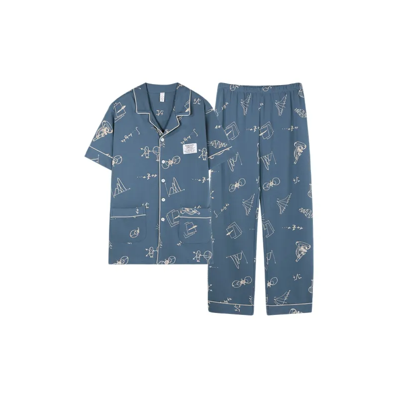 GOSO Pajama Set Men's Peacock Blue-0