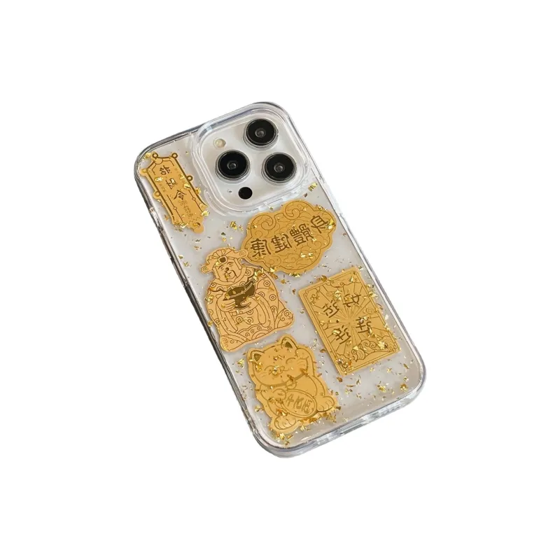 BYZ TPU Material Glue Drip Lucky Cat Suitable For Apple Phone Cases-1