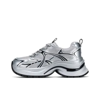 GG CC Chunky Sneakers Women's Low Top Silver/Beige Purple