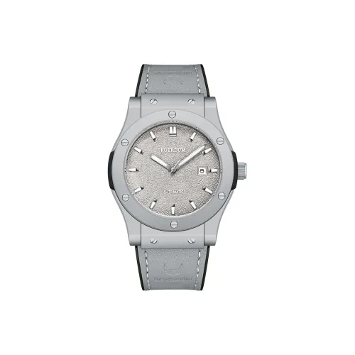 ROERDUM Adventurer Collection Desert Gray Mechanical Movement Genuine Leather Strap Watch Men's Watches Silver Dial