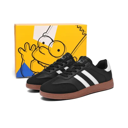 The Simpsons Skateboard Shoes Unisex Low Top White Gray/Black
