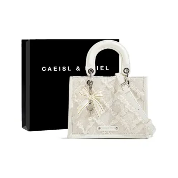 CAEISL&KCIEL PU Handbag Women's Diamond Pattern White