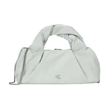 CALVIN KLEIN Fabric Cloud Bag Handbag Medium Size Women's Light Pea Green