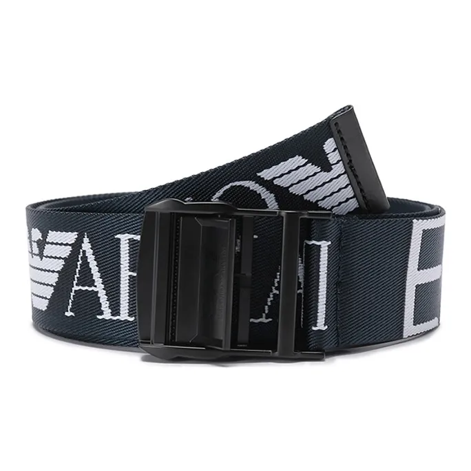 EMPORIO ARMANI Fabric Belt Men's Blue 3.8cm-0