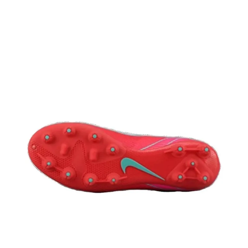 Nike Mercurial Vapor 16 Pro HG Rubber Short Studs Anti Slip Wear Resistant Soccer Shoes Men's Red-4