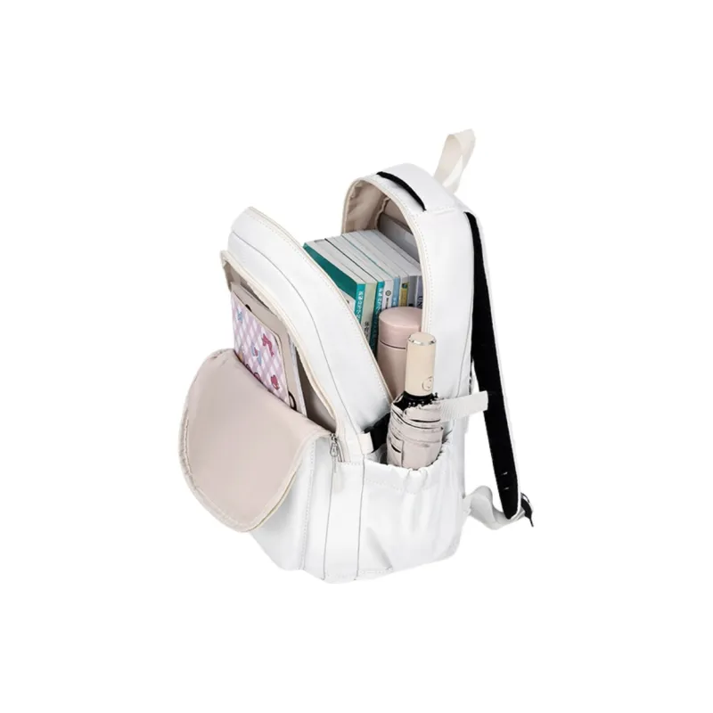 Warrior Nylon Backpack Unisex White/Black-7