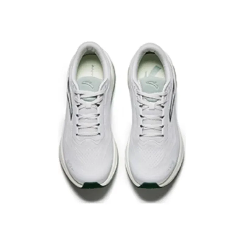 Anta Cushioned Slip Resistant Low Top Casual Running Shoes Men's Gray Green-3