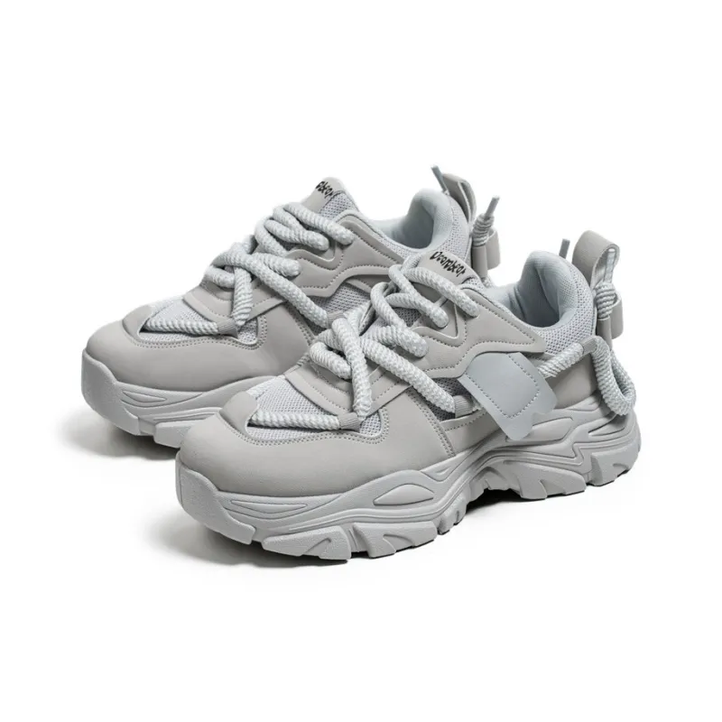 Budding Bear Anti-Slip Wear-Resistant Waterproof Breathable Height Increasing Low-Top Chunky Sneakers Men's Box-26