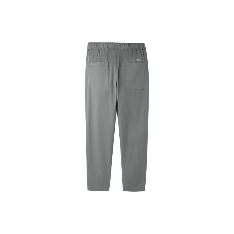 HLA Casual Pants Men's Medium Gray Pattern-1