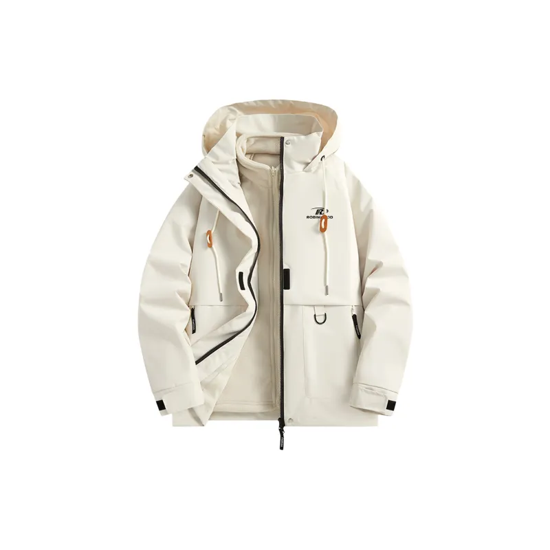 ROBINHOOD Water Resistant Windproof Breathable Warm Water Repellent Windbreaker Jacket Unisex-2