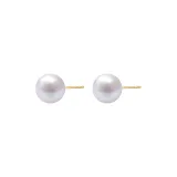 18K Gold Pearl Stud Earrings