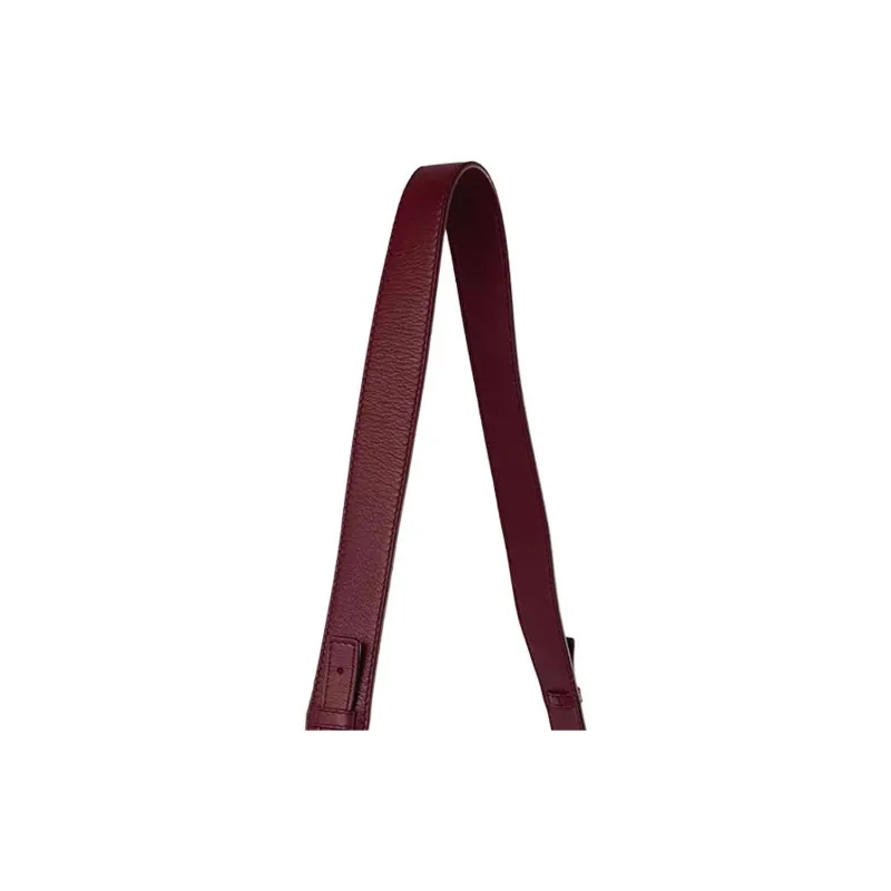 BONASTRE Cow Leather Soft Leather Handbag Crossbody Bag Small Size Unisex Burgundy-3
