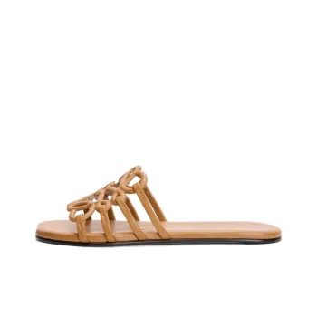 LOEWE Petal Slide Slippers Women's Brown