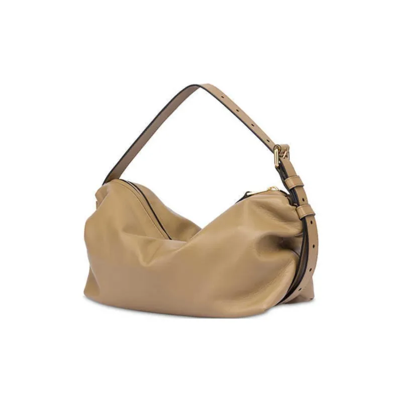 MOSCHINO Sheepskin Handbag Shoulder Bag Women's Beige Yellow-1