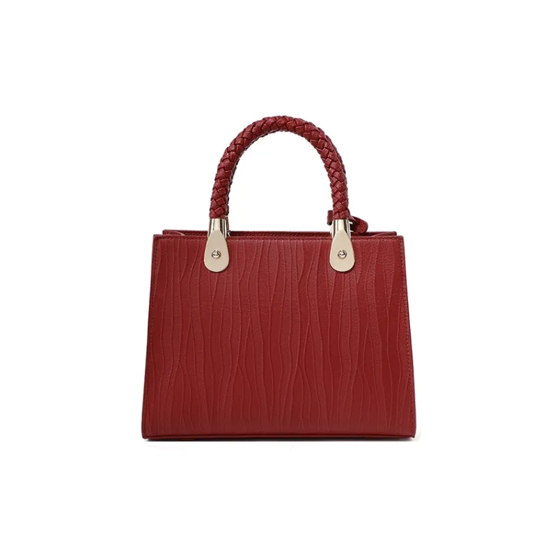 RED DRAGONFLY Cow Leather Tote Handbag, Crossbody Bag Women's Blue/Black-4