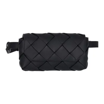 Bottega Veneta Leather Fanny Pack Men's Black