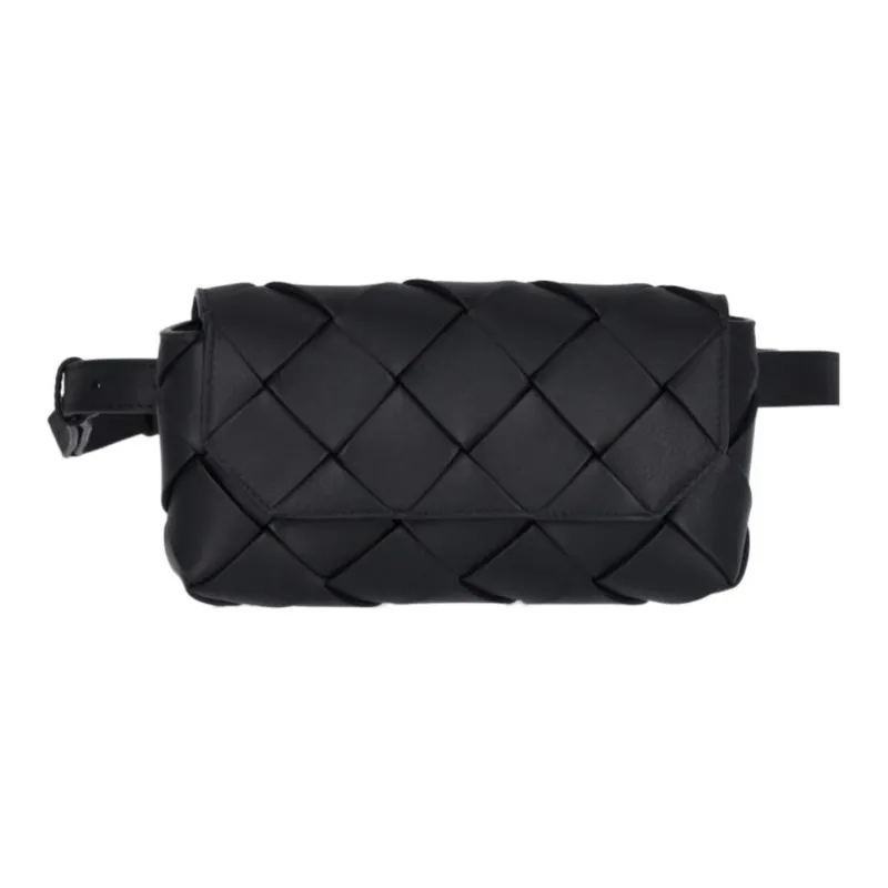 Bottega Veneta Leather Fanny Pack Men's Black-0