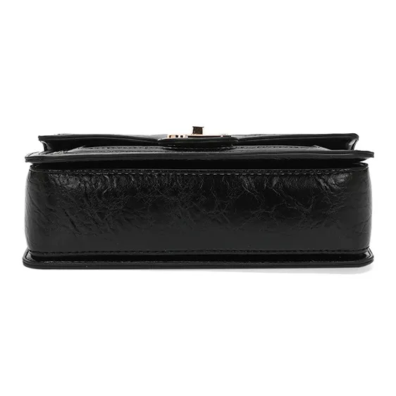 BETTINA VIVIAN Fabric With PU Crossbody Bag Women's Black-6