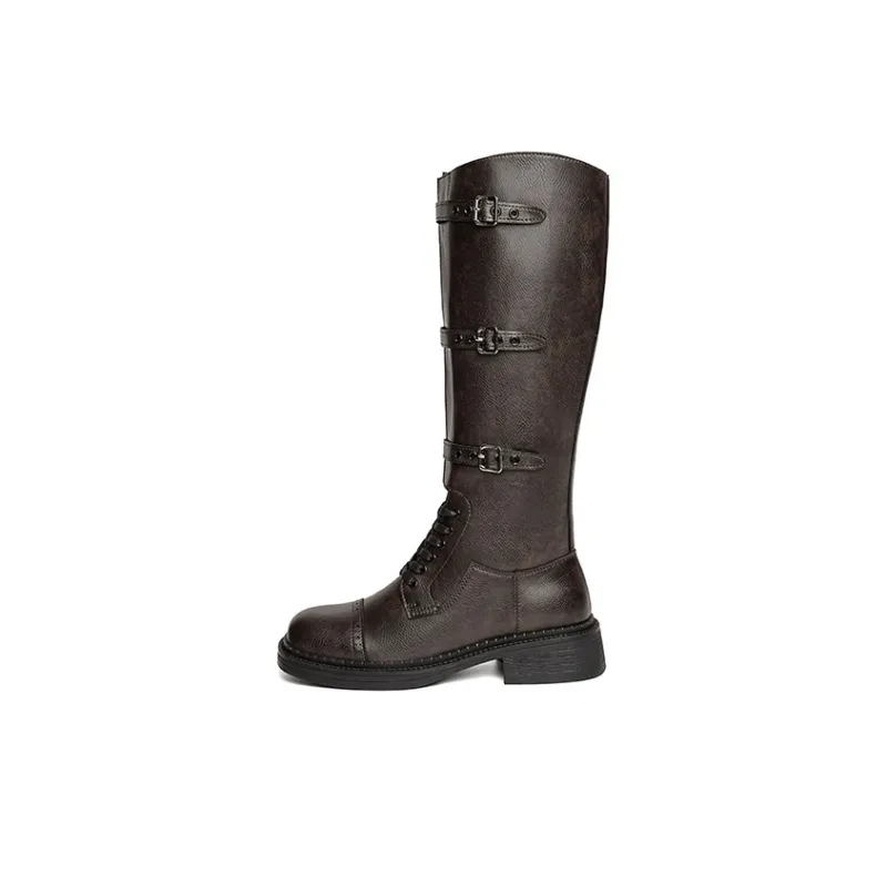 RED DRAGONFLY Knee high Boots 4.9CM Women's-8