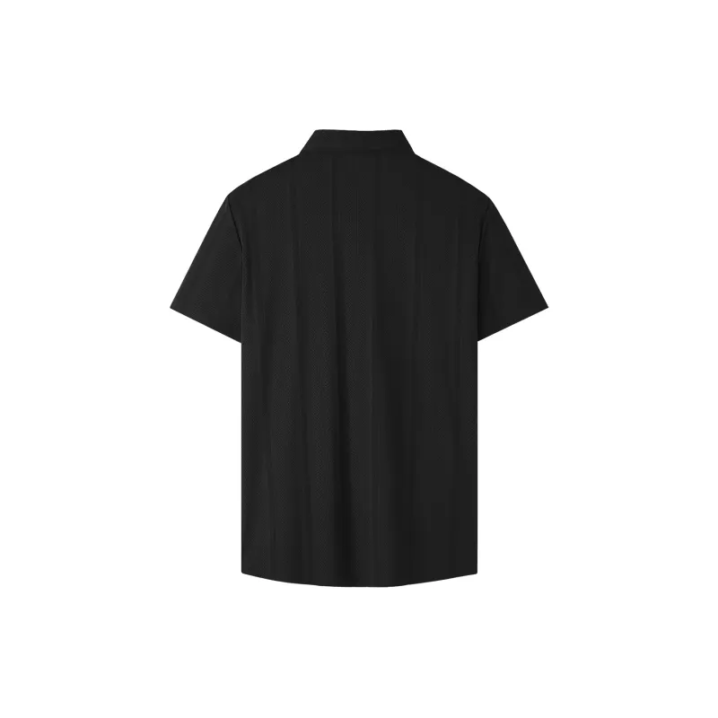 HLA Shirts Men Black Stripes 27-1