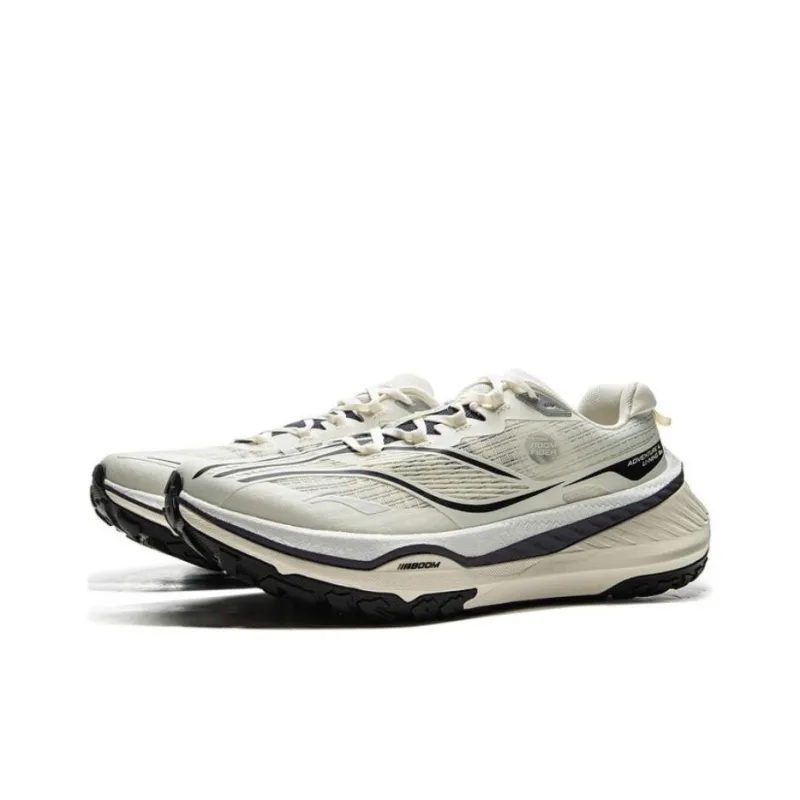 LiNing Di Lu V2 Slip Resistant Coverage Wear Resistant Low Top Trail Running Running Shoes Men's White Black-2