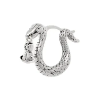 Vivienne Westwood Brass Hoop Earrings Unisex Vintage Silver, Single