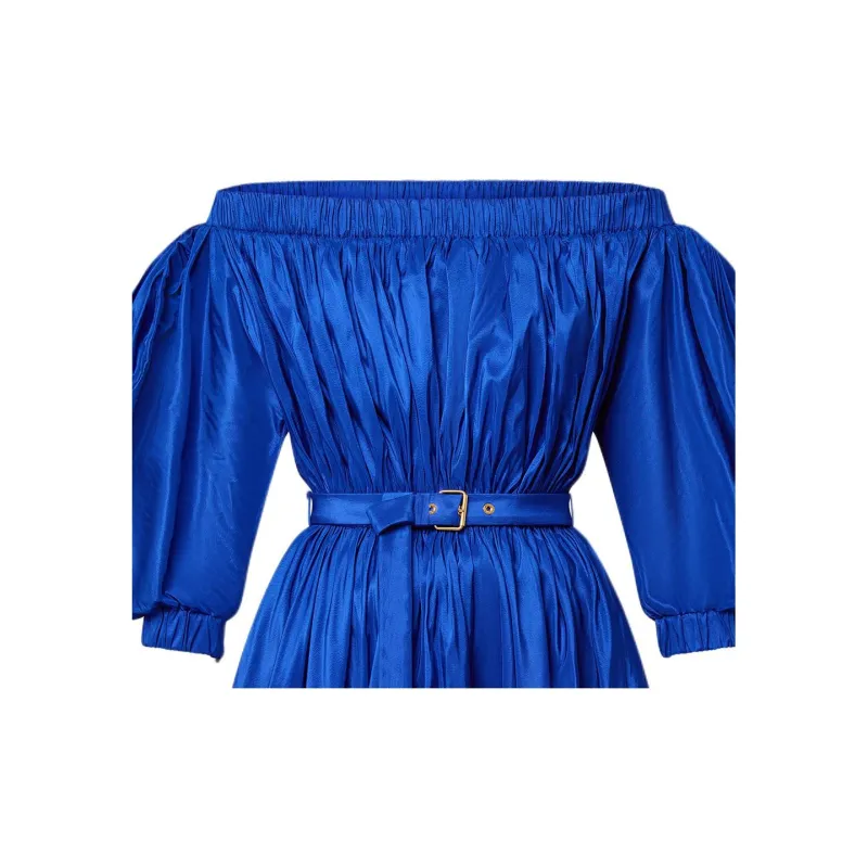 LOUIS VUITTON Off the Shoulder Plissé Dress-4