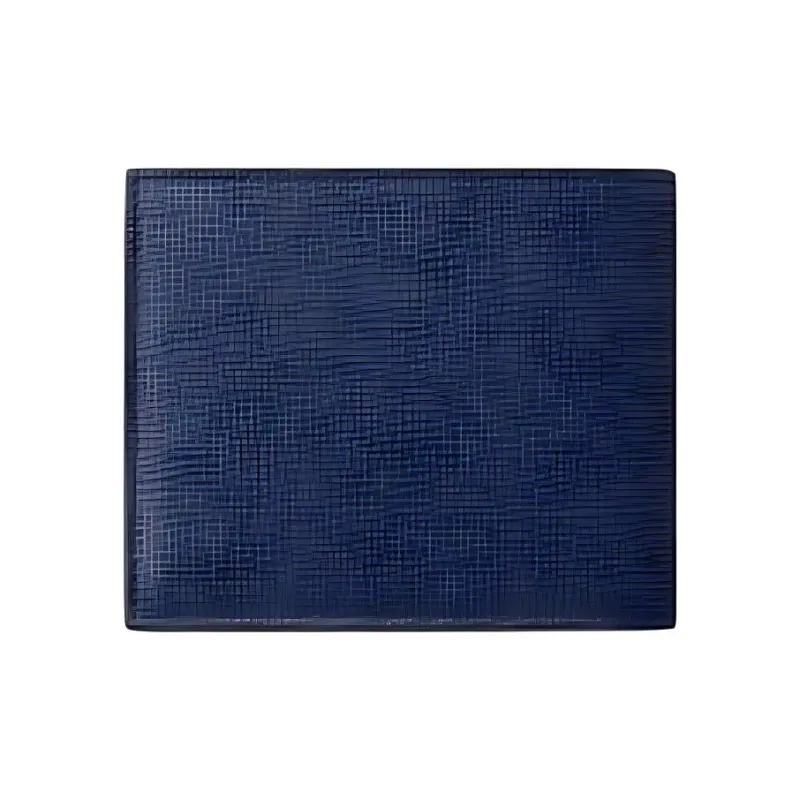 CARTIER Cow Leather Wallet Unisex Blue-1