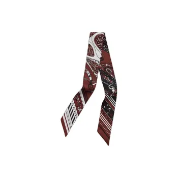 HERMES Mulberry Silk Silk Scarves Women's Burgundy
