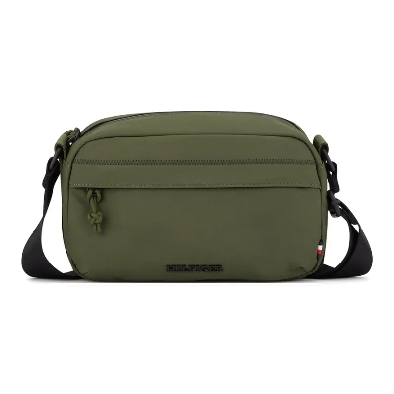 Tommy Hilfiger Polyamide Crossbody Bag Medium Size Men's Army Green/Navy Blue-0