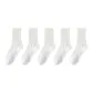 ⑥ High Elastic Crew Socks Combination (White+White+White+White+White)