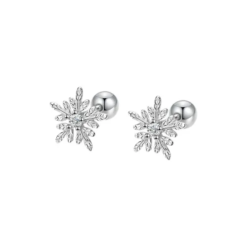 PHOENIXSILY 999 Fine Silver Stud Earrings Women's