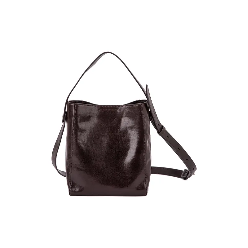VENOF Cow Leather Bucket Bags Handbags Medium Size Women's Multicolor-4