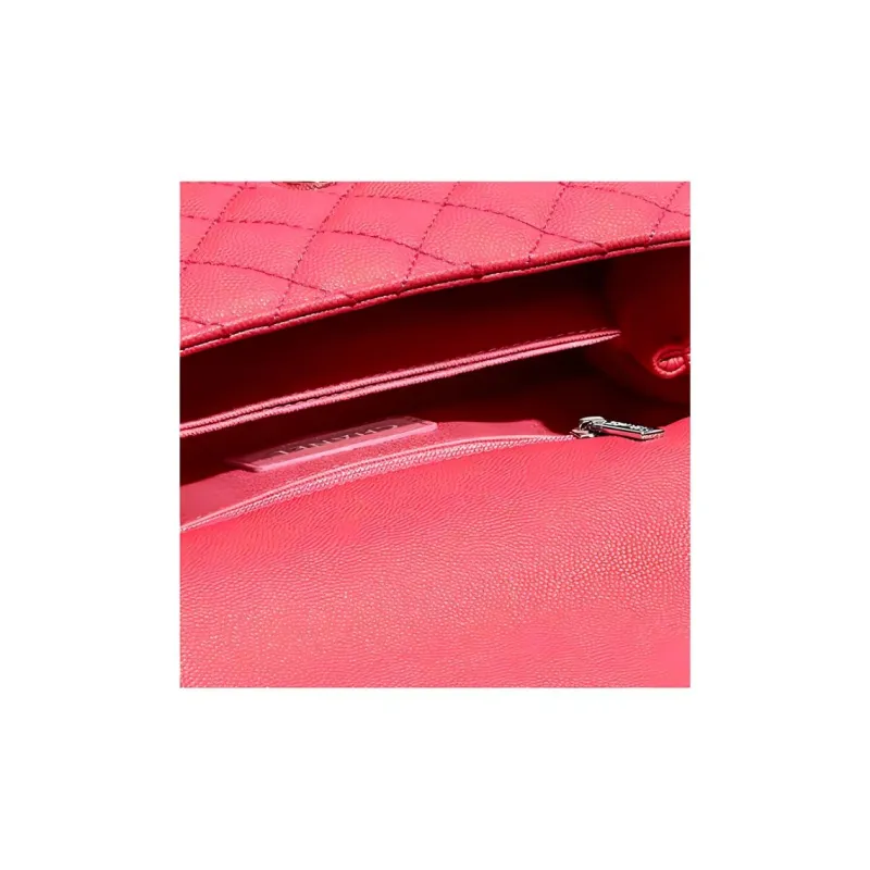 CHANEL Coco Handle Grain Calfskin And Metal Paint Handbag Trumpets Women's Pink-4